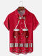 Men's Christmas Funny Graphic Short Sleeve Hawaiian Shirt